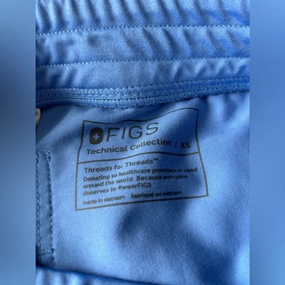 Figs Technical Collection Hospital Scrubs Pants (Women's X-Small) Blue - Picture 5 of 5